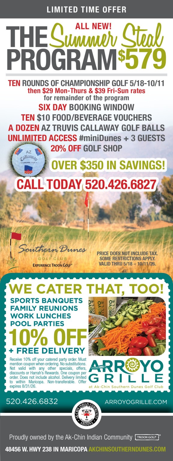 August 2026 Arroyo Grille events